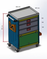Chariot à outils industriel modulaire professionnel en acier de haute qualité avec 3 tiroirs mobiles pour usage en usine - Vente chaude