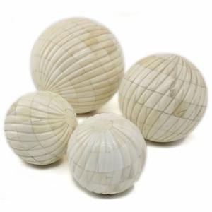 Ensemble de boules décoratives de style moderne couleur os naturel, articles d'art décoratif pour la maison, directement de l'entreprise, pour la décoration de table et de pièce de style indien - Product Image 3