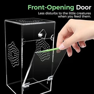 Terrarium fermé classique en acrylique respirant pour l'élevage de reptiles, araignées et insectes sauteurs, étanche, vente en gros ODM&OEM - Product Image 4