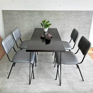 Ensemble table et chaises rectangulaires pour appartement, avec 4 chaises - Design réglable - Product Image 2