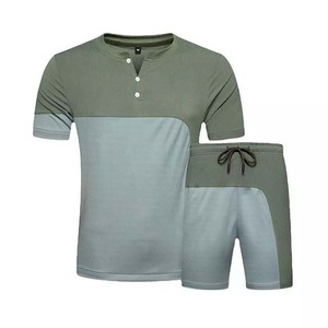 Conjuntos de Pantalones Cortos para Hombre de Algodón y Poliéster 100% de Alta Calidad, Diseño Personalizado 2025, Precio Económico, Venta al por Mayor, Último Estilo, Conjunto de Dos Piezas con Bloques de Color - Product Image 5