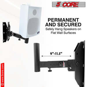 5Core Speaker <b>Wall</b> Mount Rotatable Angle Mounting <b>Bracket</b> <b>Wall</b> Speakers Holder - Product Image 6