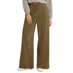 Séchage rapide sur mesure couleur unie femmes pantalons de survêtement évasés durables en gros pantalons de survêtement évasés pour les femmes - Product Image 1