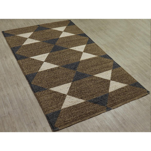 Alfombra Tejida a Mano de Yute Geométrica, Lavable, Ecológica, Multicolor, para Decoración de Bodas, Eventos, Pasillos - Product Image 3