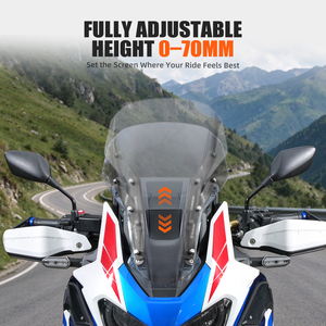 NICECNC pour Honda CRF1100L <span class=keywords><strong>Africa</strong></span> <span class=keywords><strong>Twin</strong></span> D4/A4 20-2024 <span class=keywords><strong>Africa</strong></span> <span class=keywords><strong>Twin</strong></span> CRF 1100L 24-26 Support de Rehausseur de Pare-Brise Réglable - Product Image 2