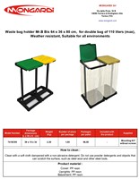 Poubelles extérieures en plastique écologiques de marque italienne Mongardi, 80L, rectangulaires, type debout, résistantes aux intempéries, sans vis, faciles à installer