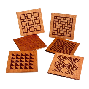 Decoración de mesa Posavasos de madera Manteles individuales de madera Posavasos para café Té de la leche y bebida para usar como Decoración de mesa - Product Image 6