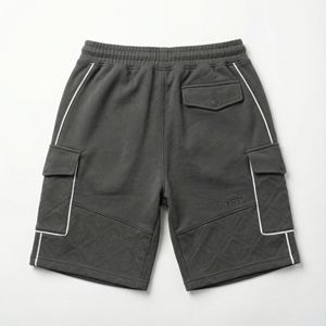 Pantalones Cortos Deportivos Casuales para Hombre, de Poliéster/Algodón, Sólidos, Bordados, Resistentes al Viento, Transpirables, con Ribete Reflectante, Corte Cuadrado - Product Image 2