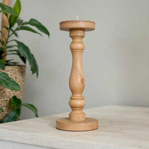 Portavelas de madera natural personalizado decorativo, vela votiva para decoración del hogar, bodas, Navidad, madera marroquí - Product Image 6