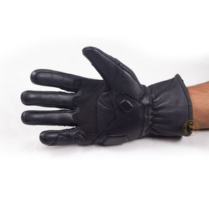Gants de sécurité en cuir de chèvre de couleur noire personnalisés pour la conduite en cuir et les travaux de jardinage - Product Image 6