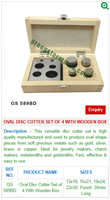 Coupe-disque ovale lot de 4 avec boîte en bois GS 589BD outils de bijoux pour bijoutiers