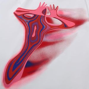 T-shirt unisexe oversize délavé vintage à imprimé graphique, style streetwear décontracté pour le printemps, méthode d'impression numérique - Product Image 3