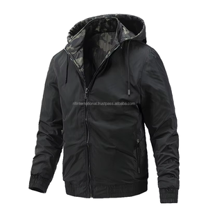 Chaqueta Deportiva de Invierno para Hombre, Diseño 2026, con Capucha Desmontable, Cierre de Cremallera, Color Liso, para Otoño - Product Image 1