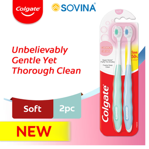 Colgate แปรงสีฟันขนนุ่มแบบใช้แล้วทิ้งสำหรับผู้ใหญ่2x12ใช้ในบ้าน - Product Image 2