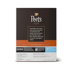 Peet's Coffee, Flavored Light Roast Keurig K-Cup Pods, Arabica Coffee, Natural Flavors - Caramel Brulee 22 Count - Product Image 3