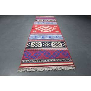 Vintage <b>Runner</b> Rug, 2.5x8.2 ft Turkish Rug, <b>Red</b> Wool Rug - Product Image 2