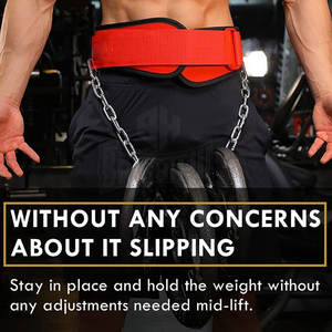 Custom Gym Dip Fitness Belt Entrenamiento Cintura Levantamiento de pesas Cinturón de neopreno Levantamiento de pesas Entrenamiento Neopreno Cinturón de levantamiento de pesas - Product Image 2
