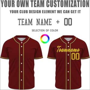 Recién llegado, camisetas de béisbol Unisex, ropa deportiva personalizada para jóvenes, uniforme personalizado completo con opción de talla grande - Product Image 5