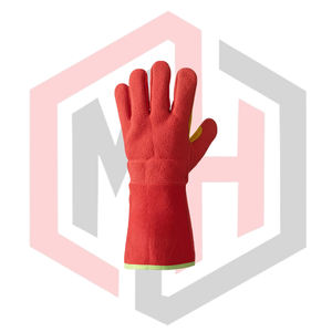 Gants de soudage en cuir rouge renforcés, résistants à la chaleur, au feu, antistatiques, pour Mig Tig Stick Forge BBQ Cheminée, résistants aux déchirures, 11 oz - Product Image 2