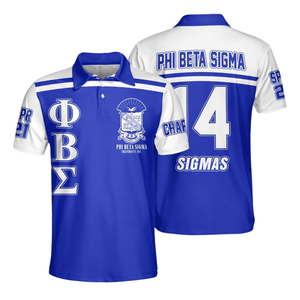 Camiseta Polo Phi Beta Sigma 1914, Algodón Piqué 220 GSM, Bordado Chenille, Divine Nine, Fraternidad Griega, Prendas Clásicas de Firma - Product Image 1