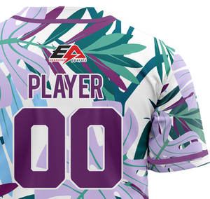 Camiseta de béisbol y sóftbol con logotipo personalizado, camisetas lisas a precio barato para hombre, ropa deportiva por sublimación para hombre, opción de talla grande, Color azul - Product Image 6