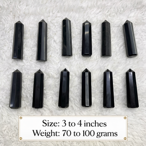 Varita de Cristal de Obsidiana Negra Natural Premium, Punta de Cristal Pulida, Energía de Sanación de Amor Reiki, Decoración de Piedras Preciosas al por Mayor - Product Image 4