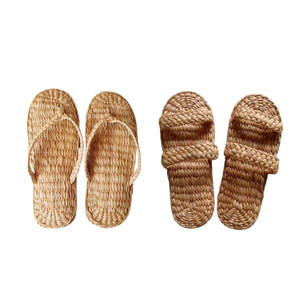 Chaussons en jacinthe d'eau brune personnalisés, tendance mode, légers, livraison rapide, artisanat naturel fait main, Vietnam - Product Image 5