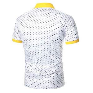 Hombres ligero Slim Fit manga corta acanalado dobladillo sin botones en blanco polos logotipo personalizado nuevo verano algodón colorido - Product Image 3