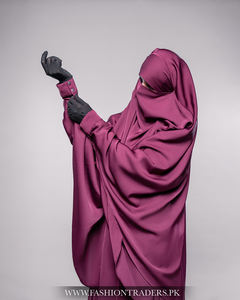 Ensemble confortable deux pièces grande taille pour femme, tenue modeste à couverture intégrale, léger et respirant en polyester, idéal pour les soirées - Product Image 6