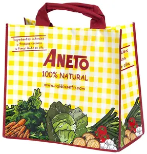 Big Size Large Capacity USA Supermarket Laminated Recycled PP Woven Material Tote Bag Eco Friendly Wholesale