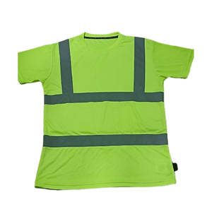 เสื้อยืดทำงานแขนสั้นแบบคลาสสิกมาตรฐานเสื้อยืดทำงานเพื่อความปลอดภัยแบบทันสมัยทำจากผ้าฝ้ายโพลีเอสเตอร์ - Product Image 1