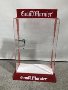 حامل عرض أكريليك شفاف بطبقتين للعرض على الطاولة مع ملصق وباب خلفي - Product Image 2