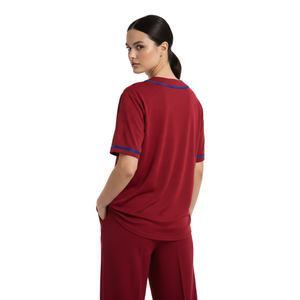 Oem Soft Button Fly Sequin Baseball Game Day Women's Jersey T Shirts Short Sleeve Sequin Baseball Game Day Women Jersey T Shirts - Product Image 3