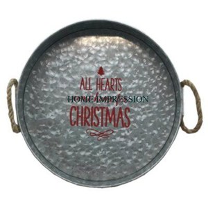 Vaisselle de maison sécurité alimentaire Trat conception unique fait à la main couleur grise forme ronde grande taille ustensiles de cuisine plateau de service alimentaire approvisionnement - Product Image 1