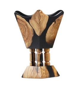 Soporte de incienso decorativo de madera y resina azul real, soporte de incienso Premium de madera y resina de lujo, soporte de incienso hecho a mano - Product Image 2