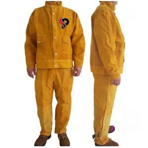 Traje de chorro de arena, mono de soldadura, pantalón de cuero y chaquetas de soldadura, traje de chorro de arena, monos de seguridad - Product Image 1