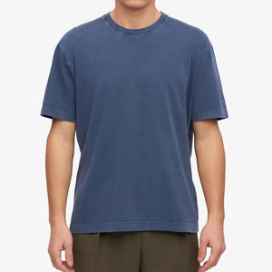 Camiseta vintage lavada con ácido con logotipo personalizado, Camiseta extragrande de algodón 100% de peso pesado desgastado para hombre - Product Image 2