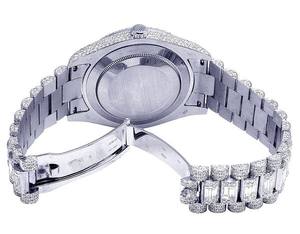 Por encargo VVS Moissanite diamante Acero inoxidable Baguette en el dial Iced Out reloj de pulsera automático Hip Hop Bling moda de lujo - Product Image 6