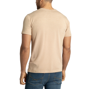 Proveedor de Bangladesh, camiseta de Color sólido informal personalizada de alta calidad para hombre, camiseta en blanco frontal transpirable ecológica con cuello en V ajustado - Product Image 6