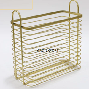 Gold Plated <b>Metal</b> Storage Rack Customized Shape Designer Stylish Luxury Finest Quality Serving Trolley for Hotel and Wedding - Product Image 5