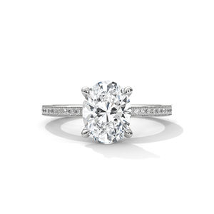 Meilleur Populaire Or Classique Quatre Prong Ovale Coupe Moissanite Bague de Fiançailles Nouvelle Arrivée Bijoux Personnalisés VVS Clarté IGI Mariage - Product Image 1