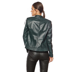 Chaqueta de moda de cuero para mujer de alta calidad hecha a medida con su propio diseño suministro al por mayor multicolor - Product Image 3