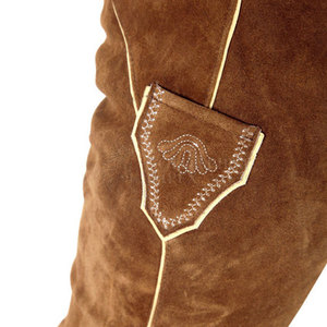 Lederhosen สำหรับผู้ชายสไตล์สตรีทชั้นสูงที่มีลวดลายทึบดีไซน์ตามสั่งมาใหม่ออนไลน์ - Product Image 5