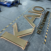 Letras de Canal Metálicas Retroiluminadas Personalizadas, Logotipo 3D Iluminado, Letrero LED para Tienda, Negocio o Exterior