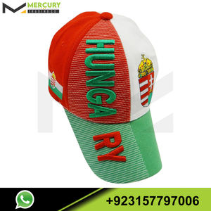 Casquette brodée 3D avec drapeau italien, lettres et motif pays, bleu/blanc - Product Image 4