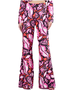 Pantalones largos hasta el suelo Con parte inferior de campana para mujer de proveedor indio ideales para uso diario con tops cortos disponibles a granel a precios asequibles - Product Image 1