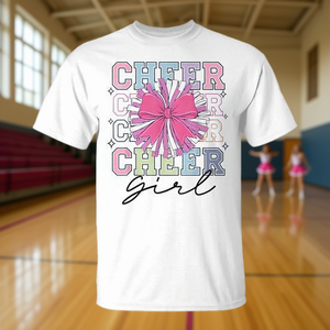 T-Shirt da Cheerleader per Ragazze con Fiocco Coquette, Abbigliamento Divertente e Alla Moda per Cheerleader - Product Image 3