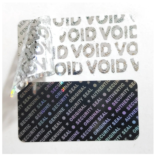 Tamper Evident Labels 100% Total Transfer Security Warranty Void Stickers with Serial Numbers Seal Sticker