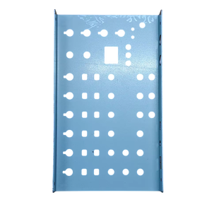 Composant en tôle estampée avec découpes personnalisées revêtement en poudre de cintrage pour armoire de commande et systèmes d'assemblage de panneaux - Product Image 3
