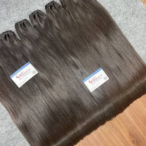 Vente en gros d'extensions de cheveux Remy vietnamiennes brutes vierges à 100% °, lot de trame naturelle droite super doublement dessiné, origine du Vietnam - Product Image 4